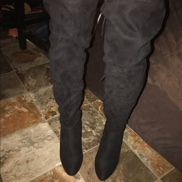 Shoes - Knee high suede boots